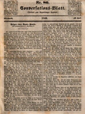 Regensburger Conversations-Blatt (Regensburger Tagblatt) Mittwoch 19. Juli 1843