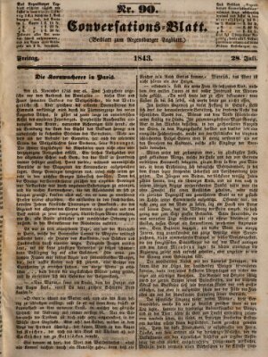 Regensburger Conversations-Blatt (Regensburger Tagblatt) Freitag 28. Juli 1843