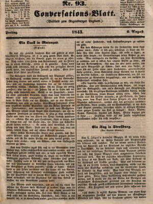 Regensburger Conversations-Blatt (Regensburger Tagblatt) Freitag 4. August 1843