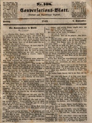 Regensburger Conversations-Blatt (Regensburger Tagblatt) Freitag 8. September 1843