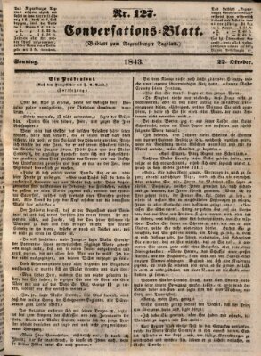 Regensburger Conversations-Blatt (Regensburger Tagblatt) Sonntag 22. Oktober 1843