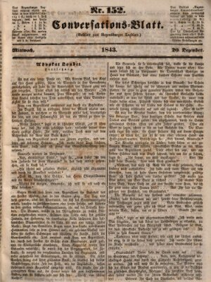 Regensburger Conversations-Blatt (Regensburger Tagblatt) Mittwoch 20. Dezember 1843