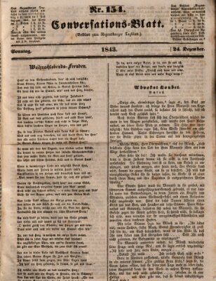 Regensburger Conversations-Blatt (Regensburger Tagblatt) Sonntag 24. Dezember 1843