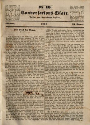 Regensburger Conversations-Blatt (Regensburger Tagblatt) Mittwoch 24. Januar 1844