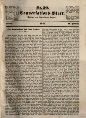 Regensburger Conversations-Blatt (Regensburger Tagblatt) Freitag 16. Februar 1844