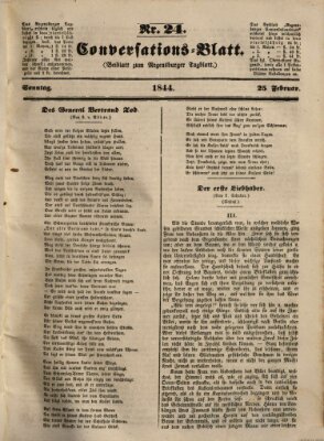 Regensburger Conversations-Blatt (Regensburger Tagblatt) Sonntag 25. Februar 1844