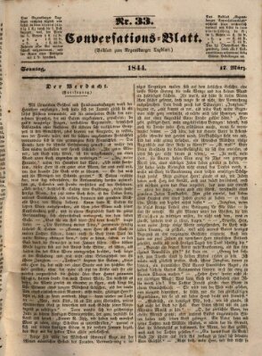 Regensburger Conversations-Blatt (Regensburger Tagblatt) Sonntag 17. März 1844