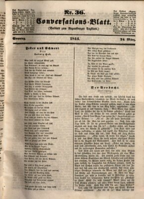 Regensburger Conversations-Blatt (Regensburger Tagblatt) Sonntag 24. März 1844