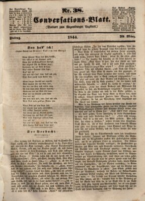 Regensburger Conversations-Blatt (Regensburger Tagblatt) Freitag 29. März 1844