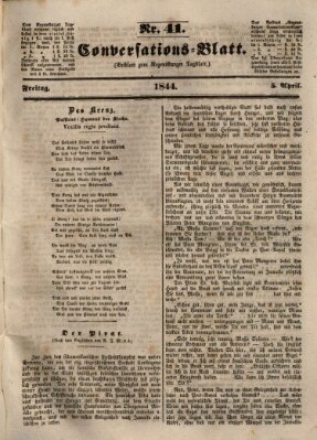 Regensburger Conversations-Blatt (Regensburger Tagblatt) Freitag 5. April 1844