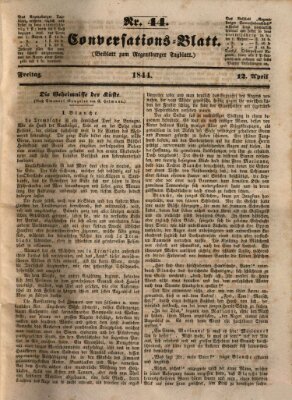 Regensburger Conversations-Blatt (Regensburger Tagblatt) Freitag 12. April 1844