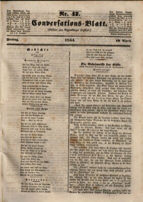 Regensburger Conversations-Blatt (Regensburger Tagblatt) Freitag 19. April 1844