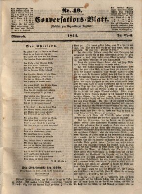 Regensburger Conversations-Blatt (Regensburger Tagblatt) Mittwoch 24. April 1844