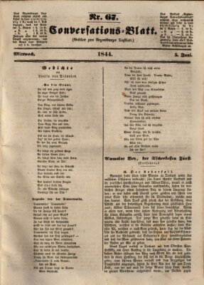 Regensburger Conversations-Blatt (Regensburger Tagblatt) Mittwoch 5. Juni 1844