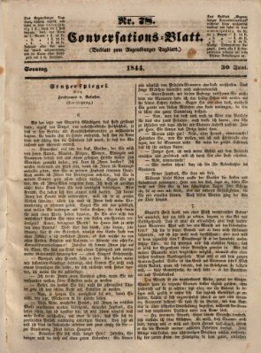 Regensburger Conversations-Blatt (Regensburger Tagblatt) Sonntag 30. Juni 1844