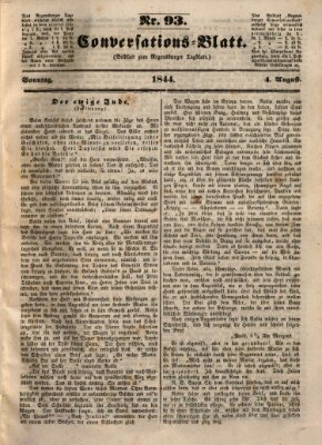 Regensburger Conversations-Blatt (Regensburger Tagblatt) Sonntag 4. August 1844