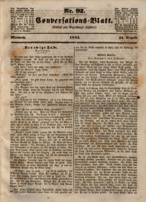 Regensburger Conversations-Blatt (Regensburger Tagblatt) Mittwoch 14. August 1844