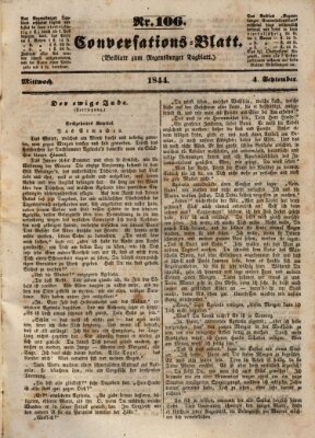 Regensburger Conversations-Blatt (Regensburger Tagblatt) Mittwoch 4. September 1844