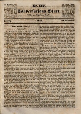 Regensburger Conversations-Blatt (Regensburger Tagblatt) Sonntag 29. September 1844