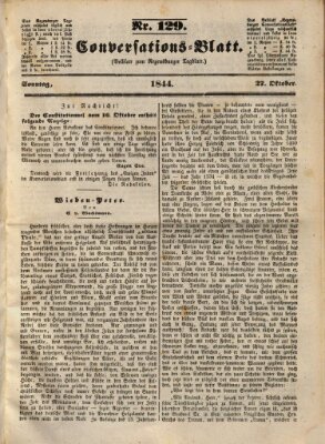 Regensburger Conversations-Blatt (Regensburger Tagblatt) Sonntag 27. Oktober 1844