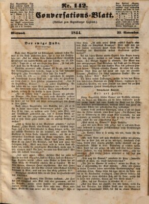 Regensburger Conversations-Blatt (Regensburger Tagblatt) Mittwoch 27. November 1844