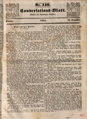 Regensburger Conversations-Blatt (Regensburger Tagblatt) Freitag 13. Dezember 1844