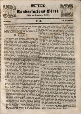 Regensburger Conversations-Blatt (Regensburger Tagblatt) Sonntag 22. Dezember 1844