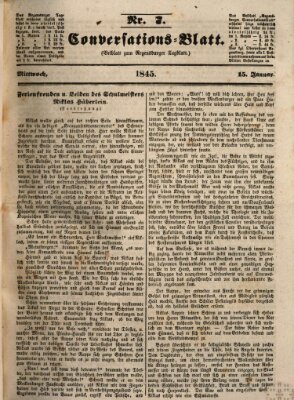 Regensburger Conversations-Blatt (Regensburger Tagblatt) Mittwoch 15. Januar 1845