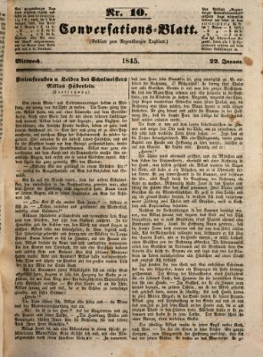 Regensburger Conversations-Blatt (Regensburger Tagblatt) Mittwoch 22. Januar 1845