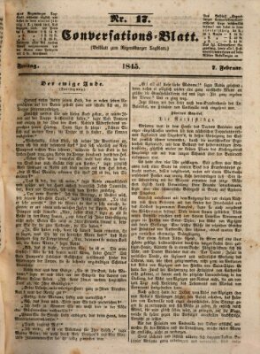 Regensburger Conversations-Blatt (Regensburger Tagblatt) Freitag 7. Februar 1845