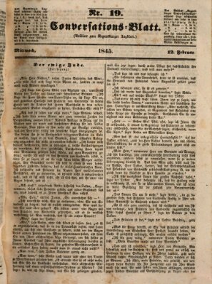 Regensburger Conversations-Blatt (Regensburger Tagblatt) Mittwoch 12. Februar 1845