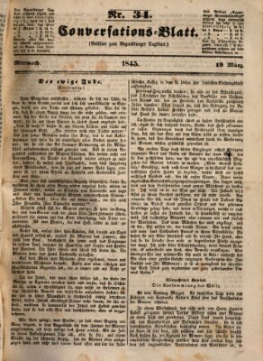 Regensburger Conversations-Blatt (Regensburger Tagblatt) Mittwoch 19. März 1845