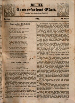 Regensburger Conversations-Blatt (Regensburger Tagblatt) Freitag 11. April 1845