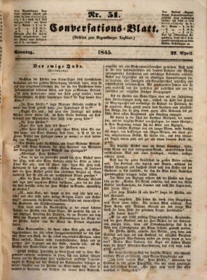 Regensburger Conversations-Blatt (Regensburger Tagblatt) Sonntag 27. April 1845