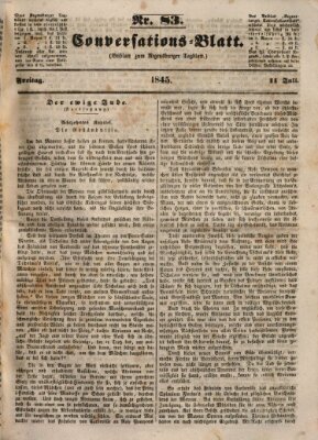 Regensburger Conversations-Blatt (Regensburger Tagblatt) Freitag 11. Juli 1845