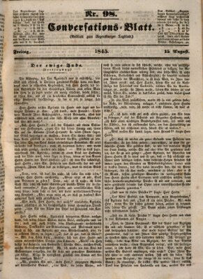 Regensburger Conversations-Blatt (Regensburger Tagblatt) Freitag 15. August 1845