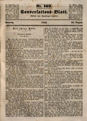 Regensburger Conversations-Blatt (Regensburger Tagblatt) Sonntag 24. August 1845