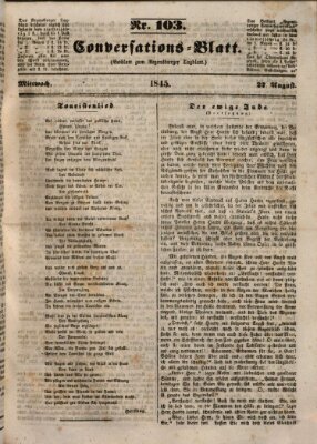 Regensburger Conversations-Blatt (Regensburger Tagblatt) Mittwoch 27. August 1845