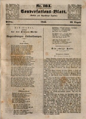 Regensburger Conversations-Blatt (Regensburger Tagblatt) Freitag 29. August 1845