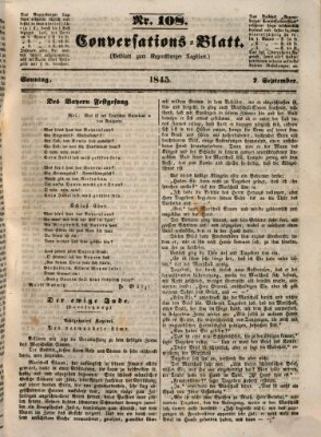 Regensburger Conversations-Blatt (Regensburger Tagblatt) Sonntag 7. September 1845