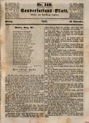 Regensburger Conversations-Blatt (Regensburger Tagblatt) Freitag 12. September 1845