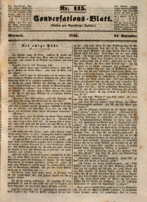 Regensburger Conversations-Blatt (Regensburger Tagblatt) Mittwoch 24. September 1845