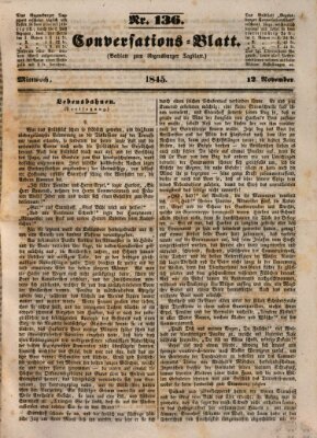 Regensburger Conversations-Blatt (Regensburger Tagblatt) Mittwoch 12. November 1845