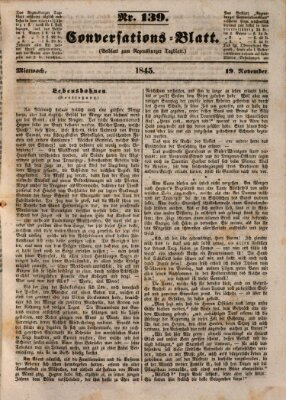 Regensburger Conversations-Blatt (Regensburger Tagblatt) Mittwoch 19. November 1845