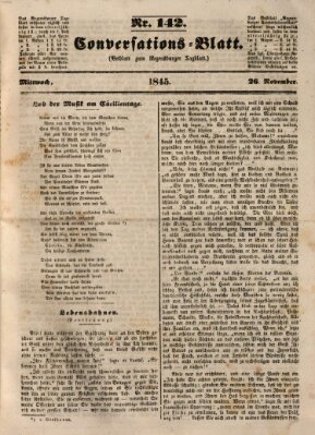 Regensburger Conversations-Blatt (Regensburger Tagblatt) Mittwoch 26. November 1845