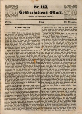 Regensburger Conversations-Blatt (Regensburger Tagblatt) Freitag 28. November 1845