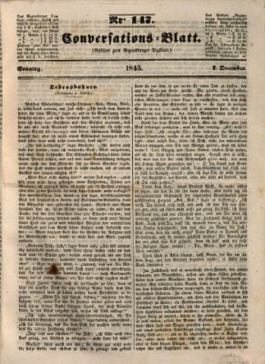 Regensburger Conversations-Blatt (Regensburger Tagblatt) Sonntag 7. Dezember 1845