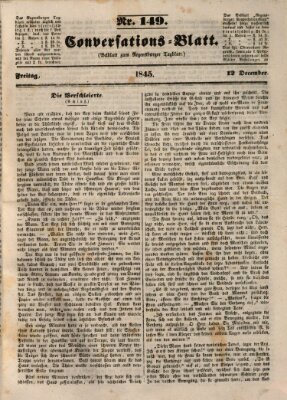 Regensburger Conversations-Blatt (Regensburger Tagblatt) Freitag 12. Dezember 1845