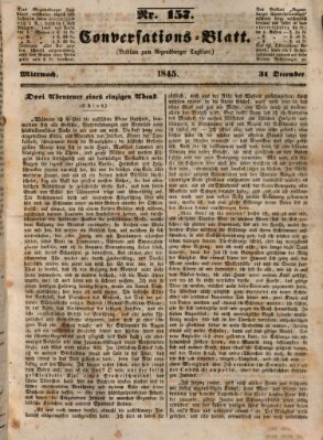 Regensburger Conversations-Blatt (Regensburger Tagblatt) Mittwoch 31. Dezember 1845