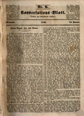 Regensburger Conversations-Blatt (Regensburger Tagblatt) Mittwoch 14. Januar 1846